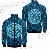 Fantasy Symbols And Pentagram On Blue SED-1138 Jacket