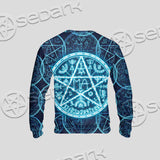 Fantasy Symbols And Pentagram On Blue SED-1138 Unisex Sweatshirt