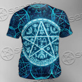 Fantasy Symbols And Pentagram On Blue SED-1138 Unisex T-shirt