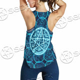 Fantasy Symbols And Pentagram On Blue SED-1138 Women Tank Top