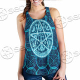 Fantasy Symbols And Pentagram On Blue SED-1138 Women Tank Top