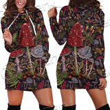 Mushrooms Dark Autumn Forest SED-1141 Hoodie Dress