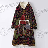 Mushrooms Dark Autumn Forest SED-1141 Oversized Sherpa Blanket Hoodie