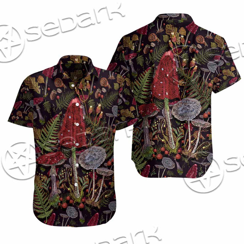 Mushrooms Dark Autumn Forest SED-1141 Shirt Allover
