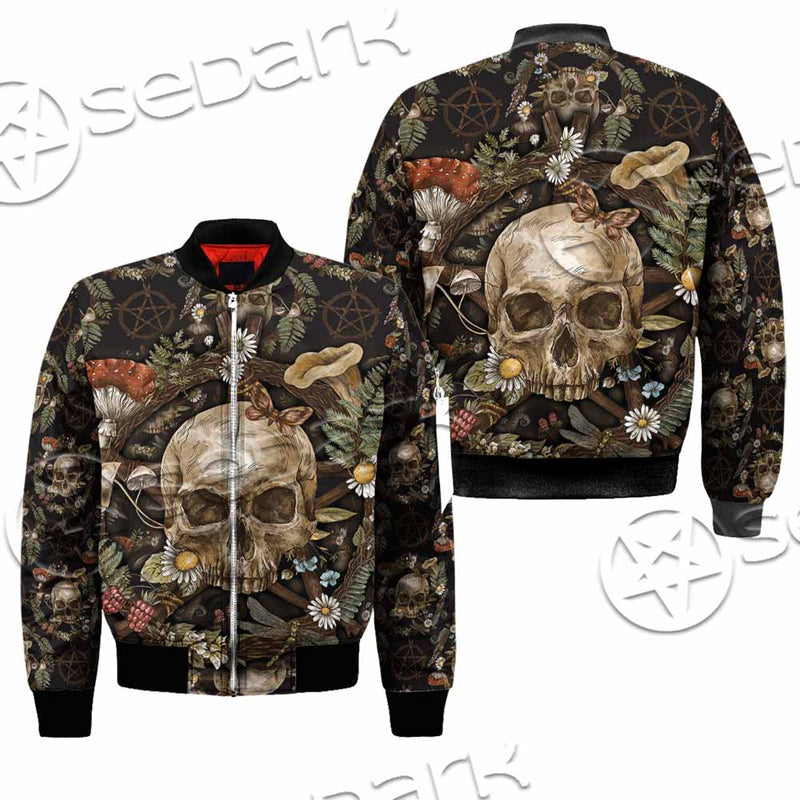 Vintage Floral Skull Seamless Pattern SED-1142 Jacket
