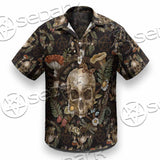 Vintage Floral Skull Seamless Pattern SED-1142 Shirt Allover