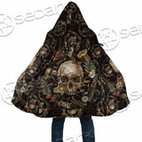 Vintage Floral Skull Seamless Pattern SED-1142 Cloak