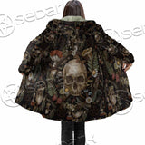 Vintage Floral Skull Seamless Pattern SED-1142 Cloak