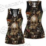 Vintage Floral Skull Seamless Pattern SED-1142 Women Tank Top