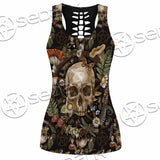 Vintage Floral Skull Seamless Pattern SED-1142 Women Tank Top