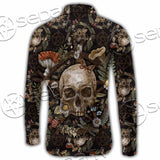 Vintage Floral Skull Seamless Pattern SED-1142 Shirt Allover