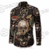 Vintage Floral Skull Seamless Pattern SED-1142 Shirt Allover