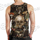 Vintage Floral Skull Seamless Pattern SED-1142 Men Tank-tops