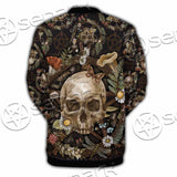 Vintage Floral Skull Seamless Pattern SED-1142 Button Jacket