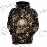 Vintage Floral Skull Seamless Pattern SED-1142 Hoodie & Zip Hoodie Raglan