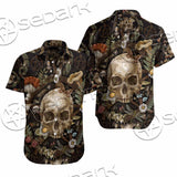 Vintage Floral Skull Seamless Pattern SED-1142 Shirt Allover