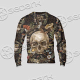 Vintage Floral Skull Seamless Pattern SED-1142 Unisex Sweatshirt