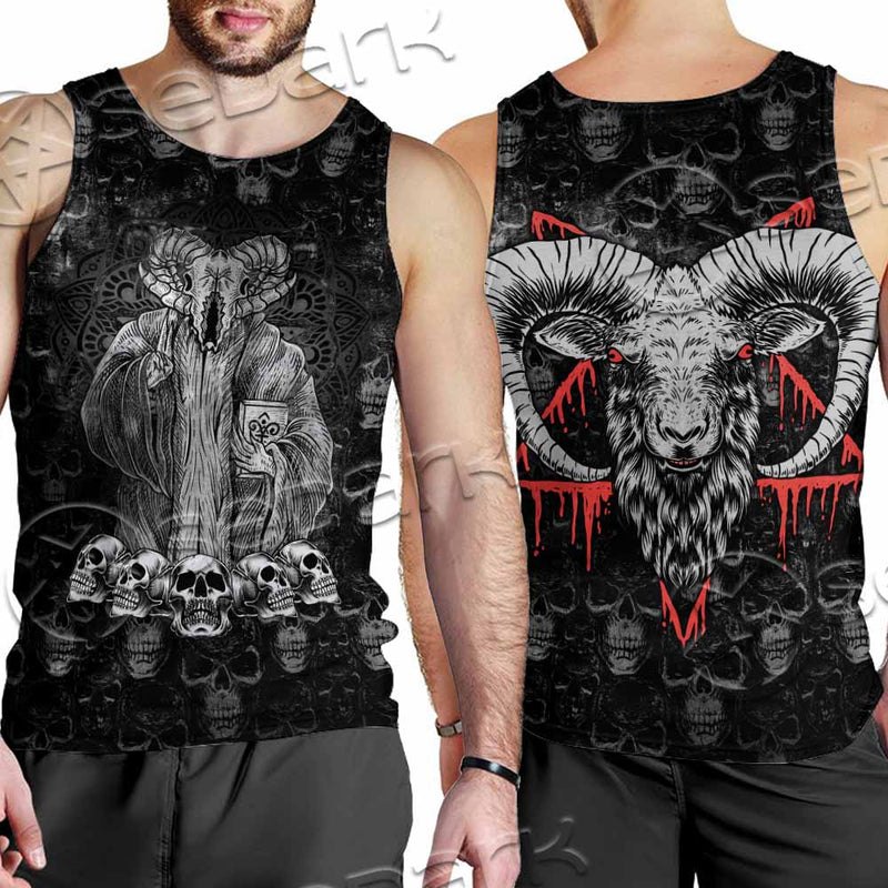 Baphomet Satanic Head SED-1143 Men Tank-tops
