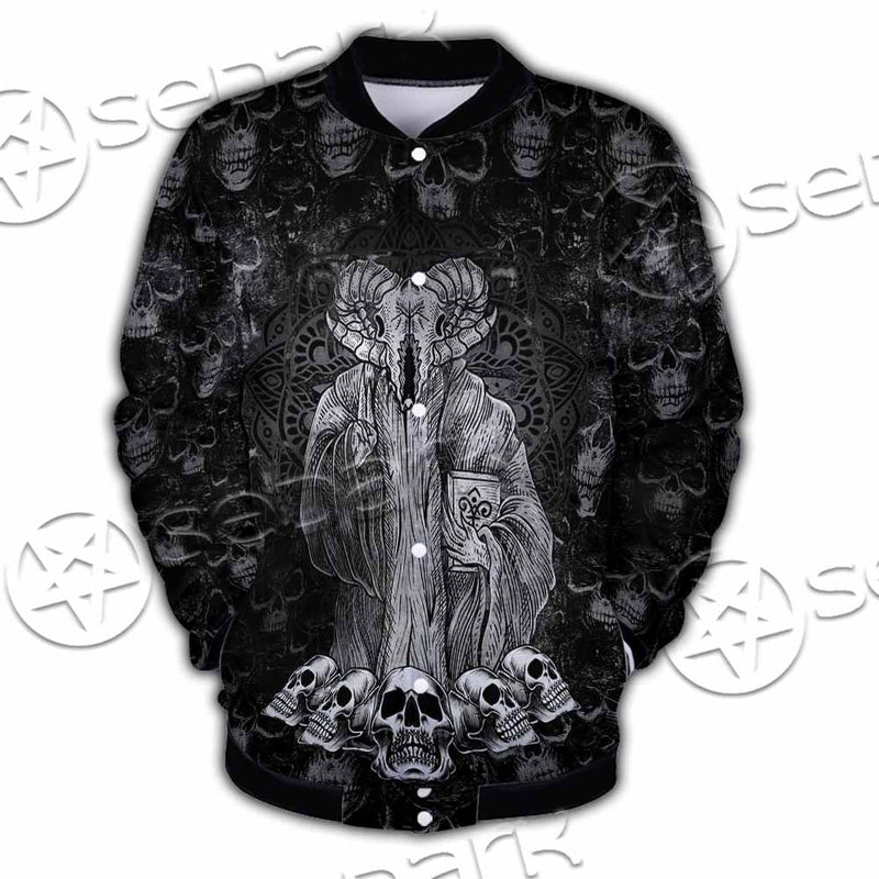 Baphomet Satanic Head SED-1143 Button Jacket