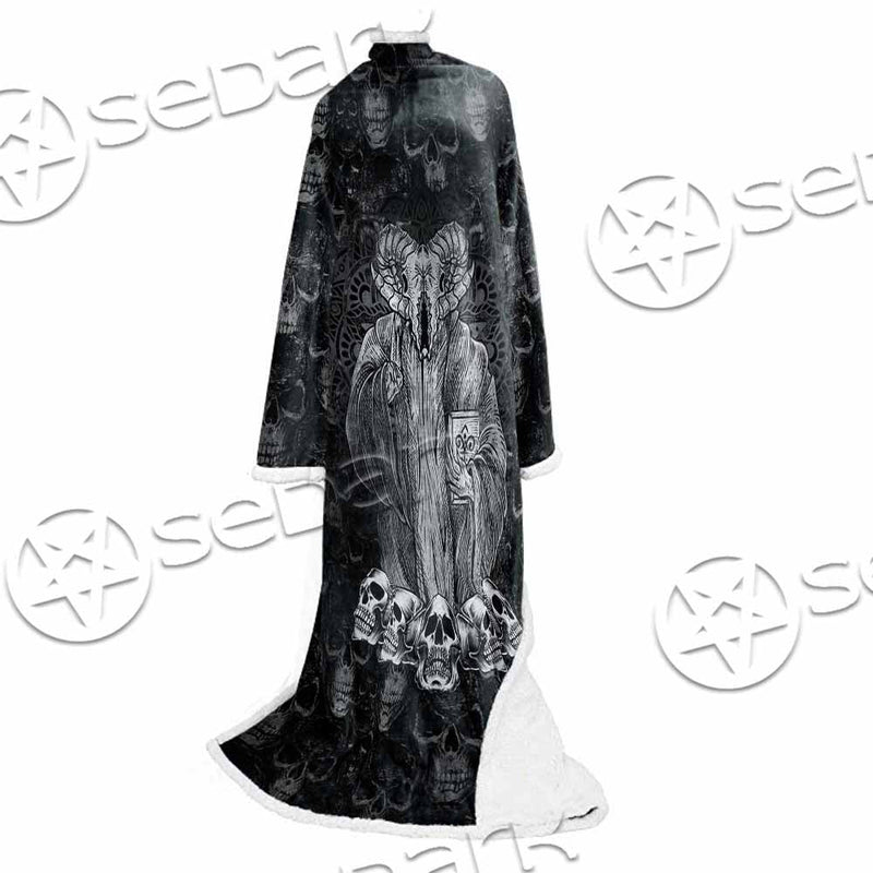 Baphomet Satanic Head SED-1143 Sleeved Blanket