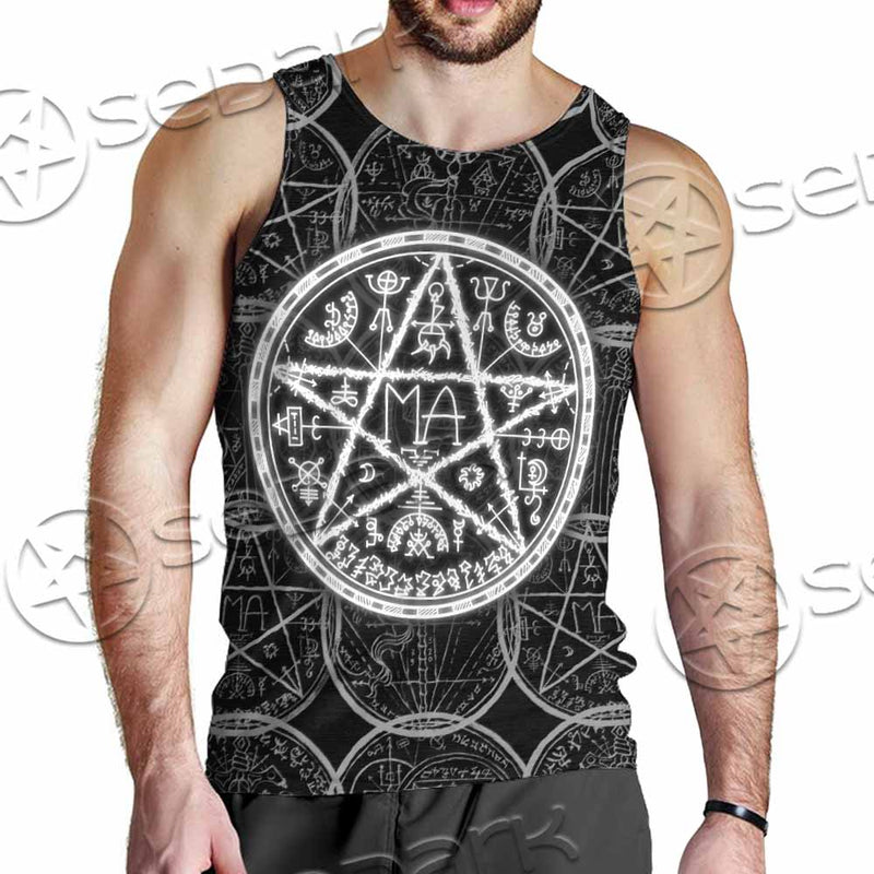 Fantasy Symbols And Pentagram SED-1144 Men Tank-tops