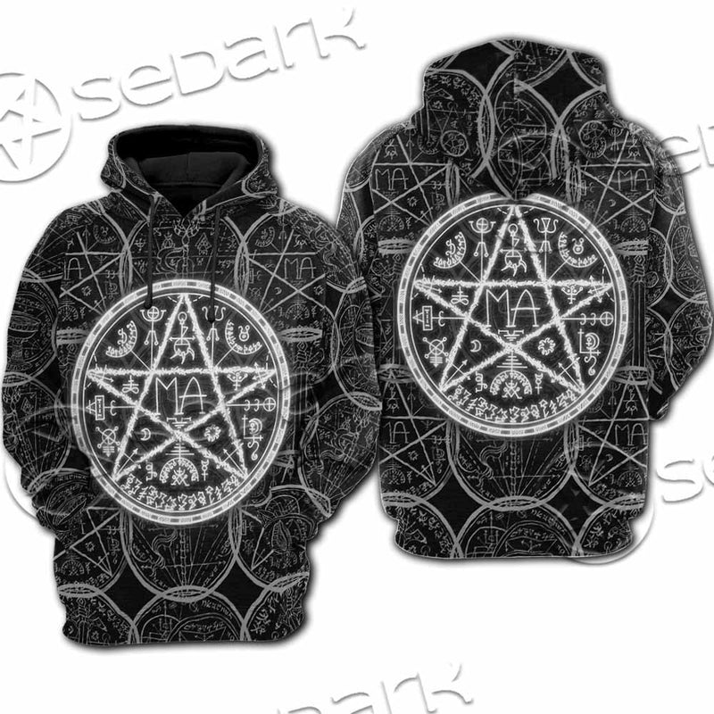 Fantasy Symbols And Pentagram SED-1144 Hoodie & Zip Hoodie Raglan