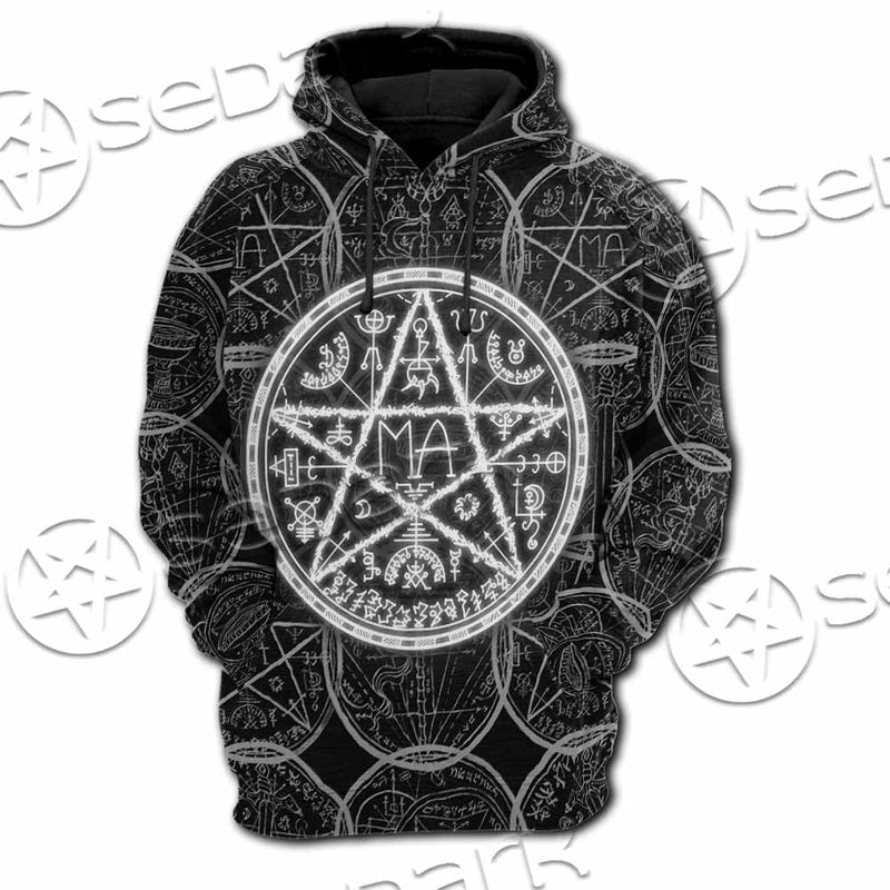 Fantasy Symbols And Pentagram SED-1144 Hoodie & Zip Hoodie Raglan