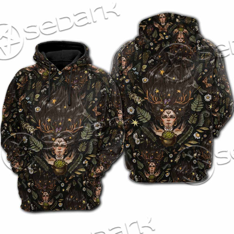 Gothic Magic Witchcraft SED-1149 Hoodie & Zip Hoodie Raglan