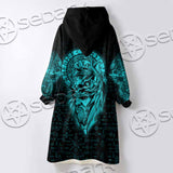 Runes Viking SED-1151 Oversized Sherpa Blanket Hoodie