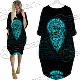 Runes Viking SED-1151 Batwing Pocket Dress