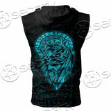 Runes Viking SED-1151 Zip Sleeveless Hoodie