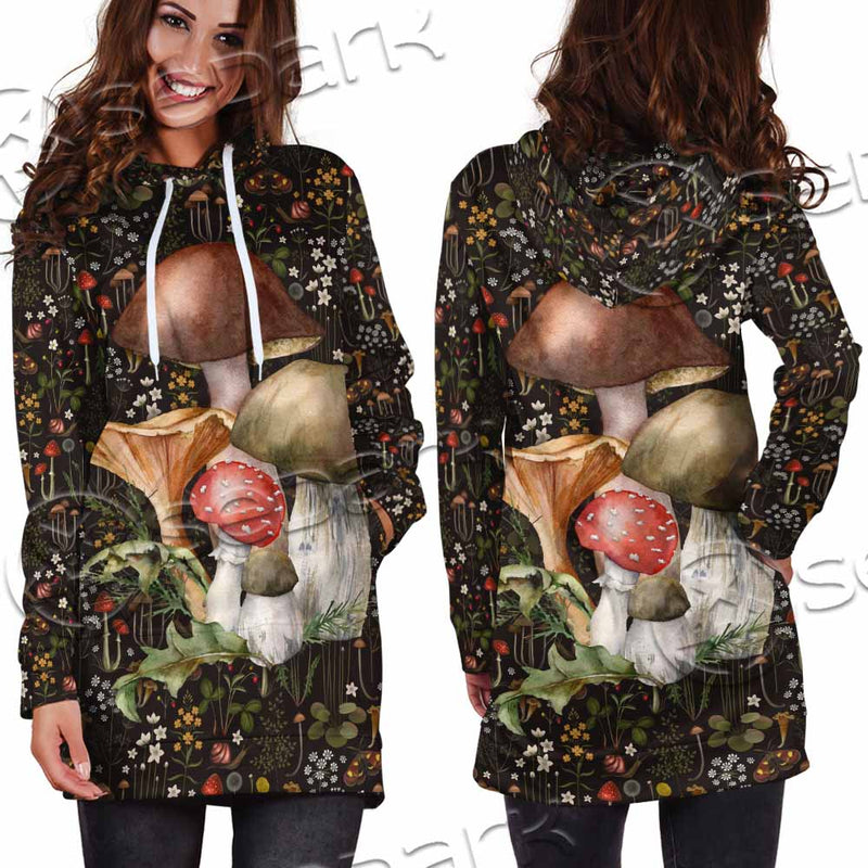 Mushroom Botanical SED-1154 Hoodie Dress