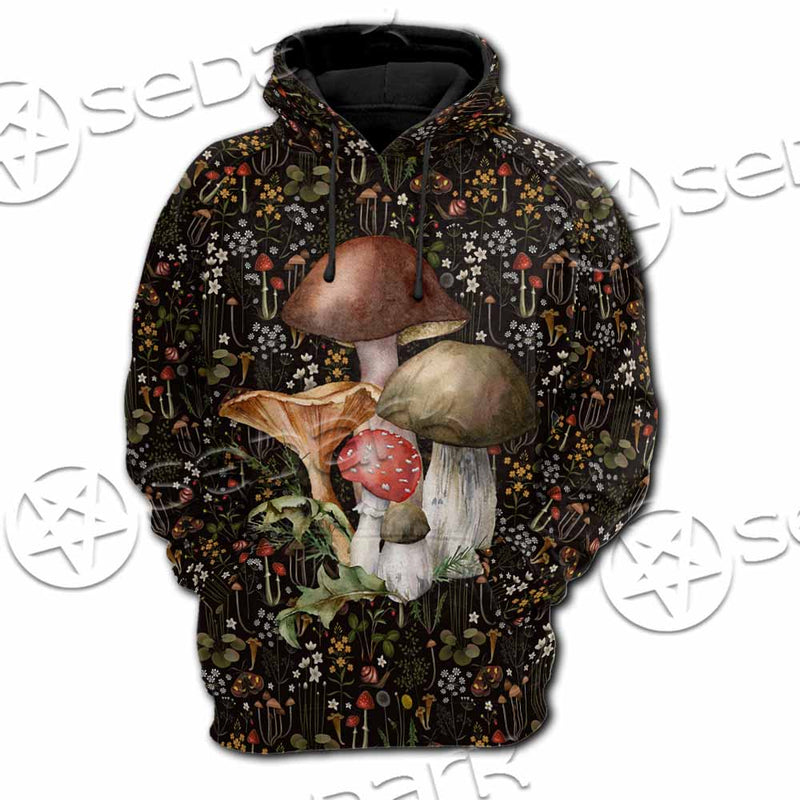 Mushroom Botanical SED-1154 Hoodie & Zip Hoodie Raglan