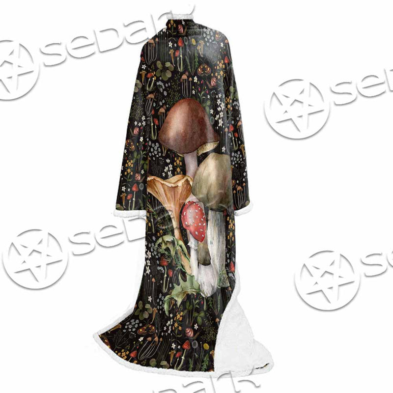 Mushroom Botanical SED-1154 Sleeved Blanket