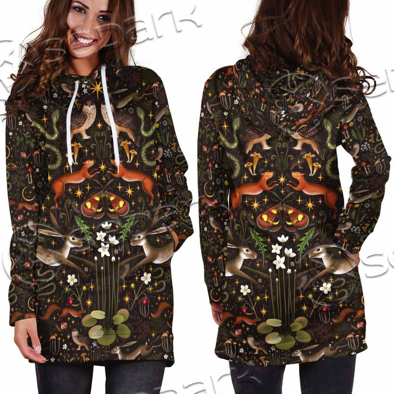 Botanical Garden Plants SED-1155 Hoodie Dress