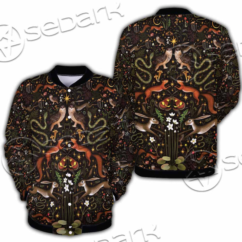 Botanical Garden Plants SED-1155 Button Jacket