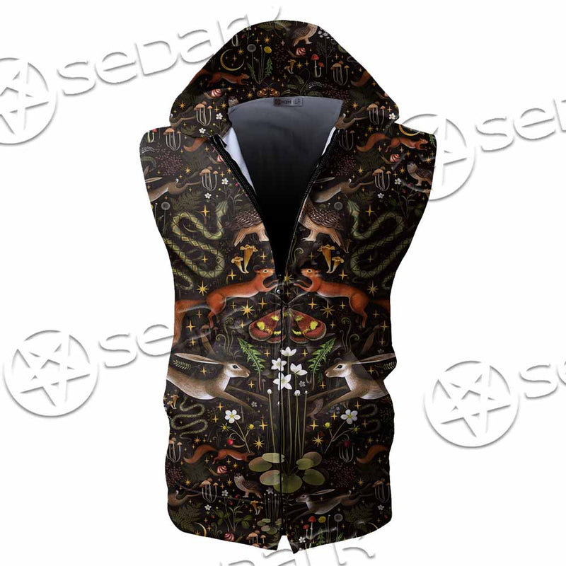Botanical Garden Plants SED-1155 Zip Sleeveless Hoodie