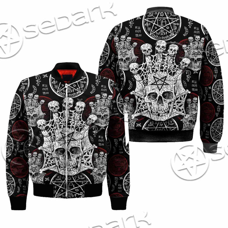Evil Skull And Pentagram On Red SED-1157 Jacket