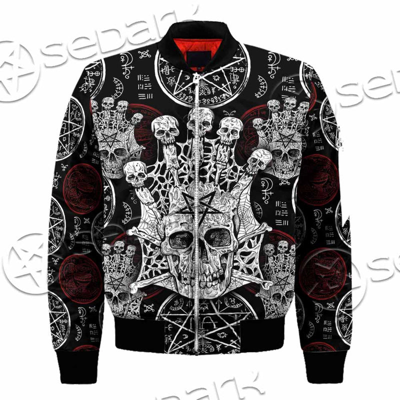 Evil Skull And Pentagram On Red SED-1157 Jacket