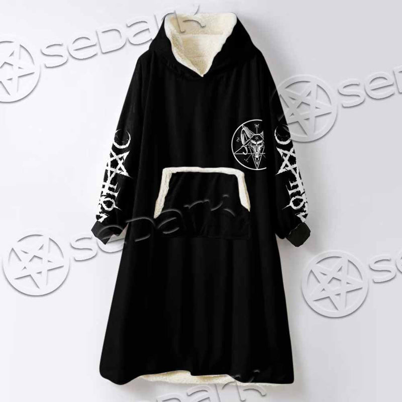 Leviathan Pentagram SED-1159 Oversized Sherpa Blanket Hoodie