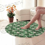 Botanical Cat And Leaves SED-1162 Round Carpet