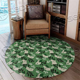 Botanical Cat And Leaves SED-1162 Round Carpet