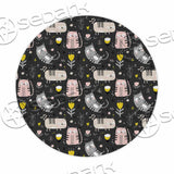 Botanical Funny Cat And Tree SED-1163 Round Carpet