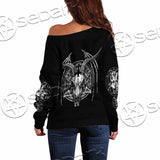 Satanic Horrordelic Dark SED-1165 Off Shoulder Sweaters
