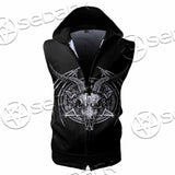 Satanic Horrordelic Dark SED-1165 Zip Sleeveless Hoodie