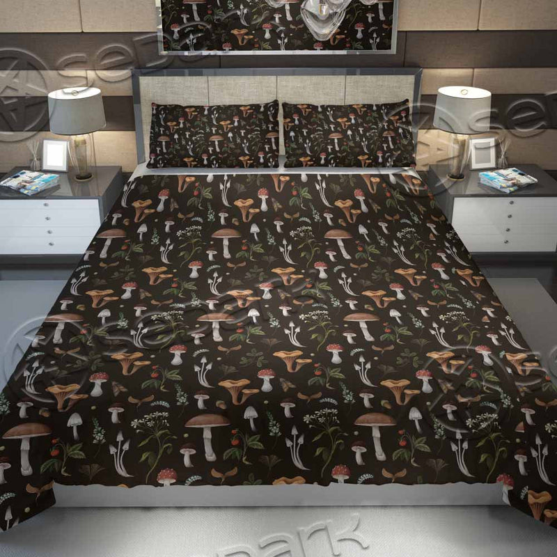 Autumn Seamless Pattern With Mushrooms SED-1169 Bed set