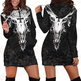 Satanic Goat Head SED-238A Hoodie Dress