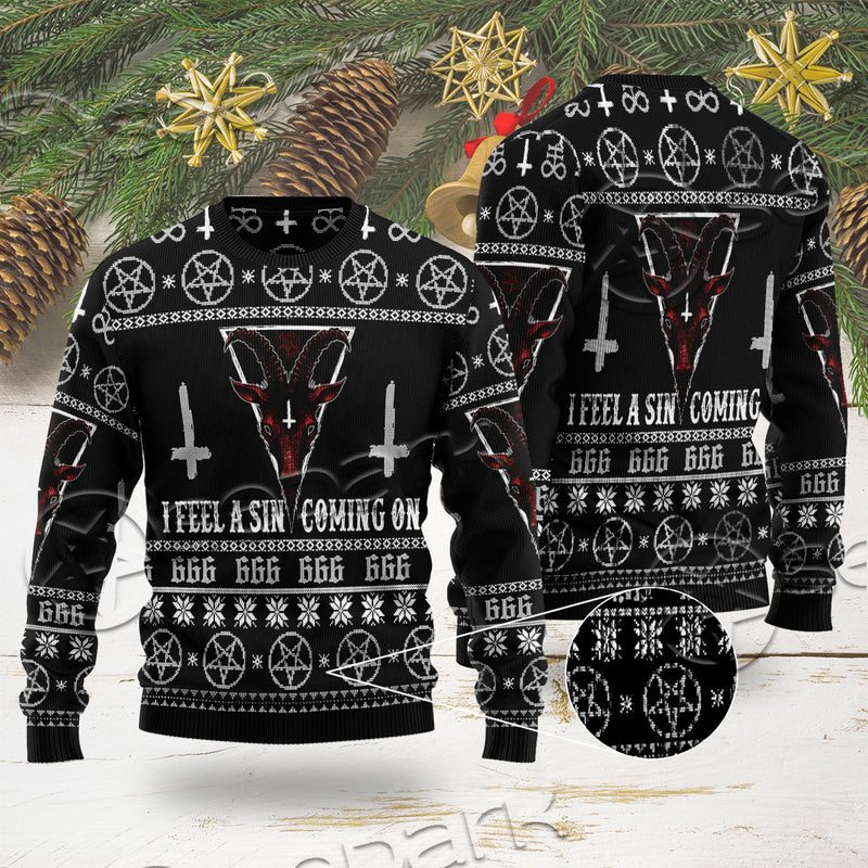 I Feel A Sin Coming On 666 SED-1117-04 Woolen Sweater