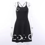 Grunge Black Print Dress