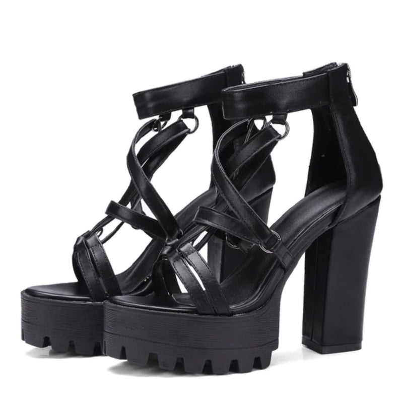 Open Toe High Heels Platform Sandals